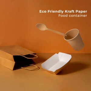 Eco friendly kraft paper food container